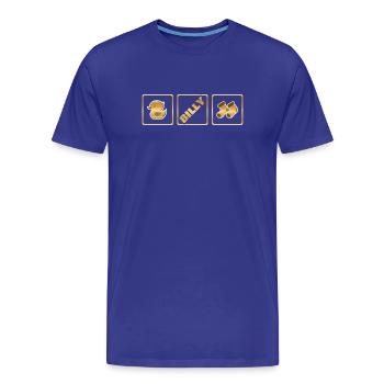 Billy als Geburt - Männer Premium Bio T-Shirt - Königsblau - Vorne - Damien (186cm)