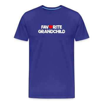 Petit-enfant préféré de Drôle de Cœur Rouge - T-shirt bio Premium Homme - bleu roi - Devant - Damien (186cm)