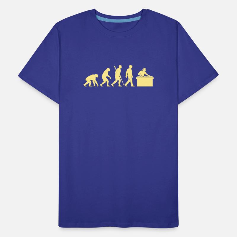 Evolution zum Arbeitsplatz-DJ Männer Premium Bio T-Shirt
