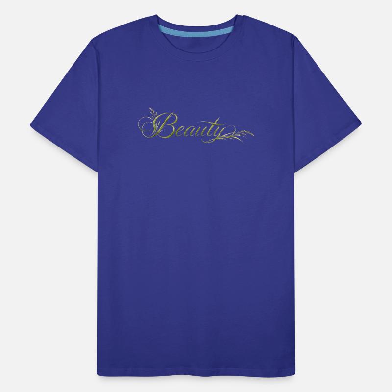 Beauté Lettres, Design de la nature T-shirt bio Premium Homme