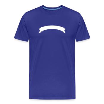Arc | Banderole | ruban Vectorgraphique blanc - T-shirt bio Premium Homme - bleu roi - Devant - Damien (186cm)