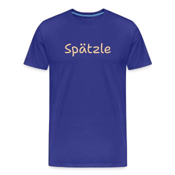 Spätzle - Männer Premium Bio T-Shirt - Königsblau - Vorne - Damien (186cm)
