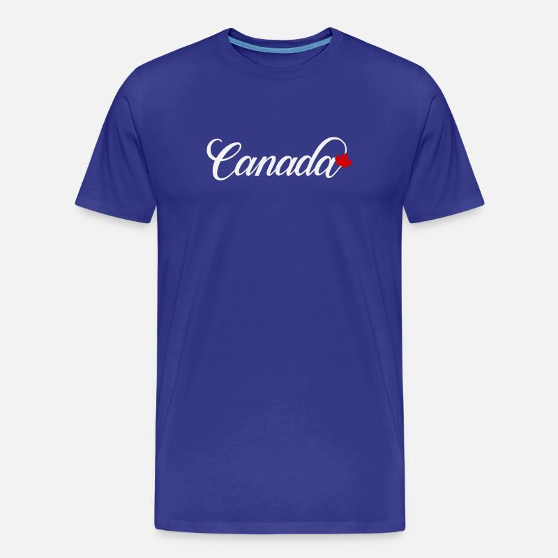 Canada Script mit Ahornblatt - Männer Premium Bio T-Shirt - Königsblau