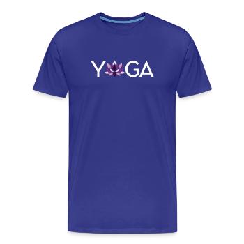 Idée cadeau de yoga - T-shirt bio Premium Homme - bleu roi - Devant - Damien (186cm)