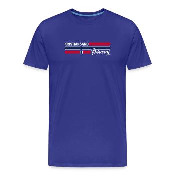 Kristiansand - Norway Flag - Norge - Norwegen - Männer Premium Bio T-Shirt - Königsblau - Vorne - Damien (186cm)