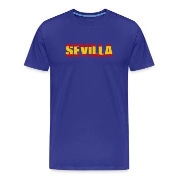 Sevilla Flagge Spanien - Männer Premium Bio T-Shirt - Königsblau - Vorne - Damien (186cm)