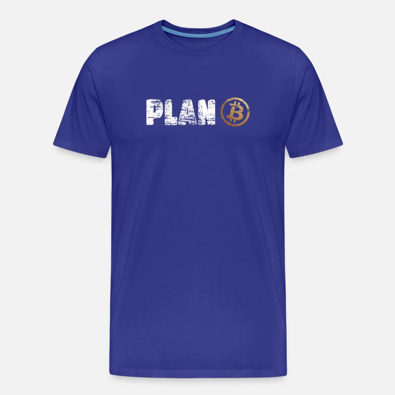Plan Bitcoin Plan B - T-shirt bio Premium Homme - bleu roi