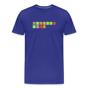 shirt_intelligenzbestie_pixel - T-shirt bio Premium Homme - bleu roi - Devant - Damien (186cm)
