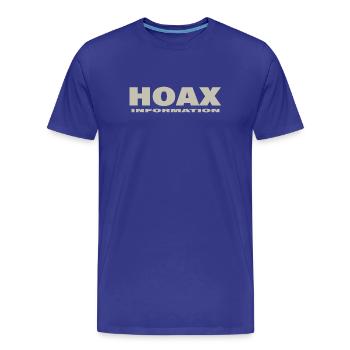 HOAX - Men's Premium Organic T-Shirt - royal blue - Front - Damien (186cm)