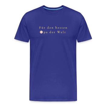 Für den Besten Opa der Welt – Goldene Schrift - Männer Premium Bio T-Shirt - Königsblau - Vorne - Damien (186cm)