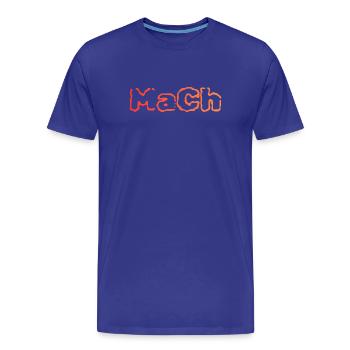 Lettres MaCh orange - T-shirt bio Premium Homme - bleu roi - Devant - Damien (186cm)