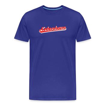 København Script Retro Logo - Männer Premium Bio T-Shirt - Königsblau - Vorne - Damien (186cm)