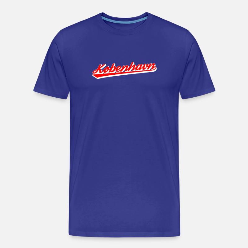 København Script Retro Logo - Männer Premium Bio T-Shirt - Königsblau