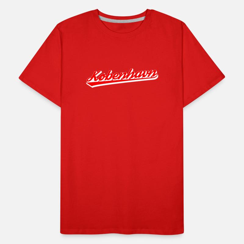 København Script Retro Logo Men's Premium Organic T-Shirt