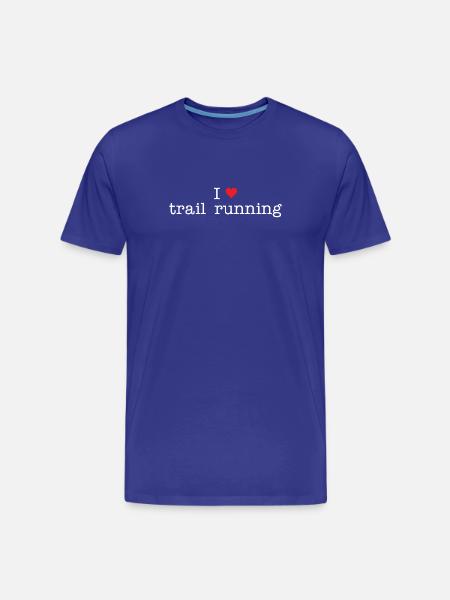 I Love Trail Running - Men's Premium Organic T-Shirt - royal blue