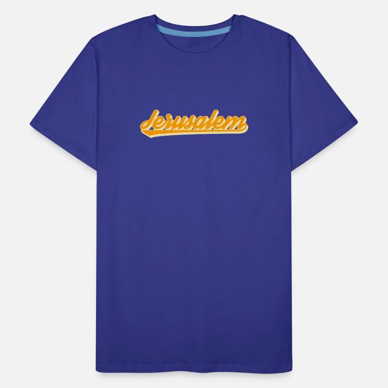 Jerusalem Retro Script Men's Premium Organic T-Shirt