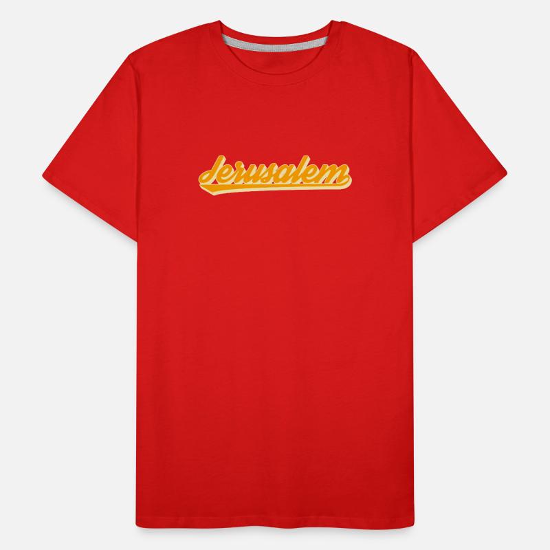 Script rétro de Jérusalem T-shirt bio Premium Homme
