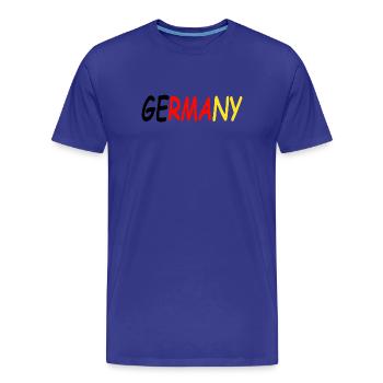 Germany Schwarz Rot Gold - Männer Premium Bio T-Shirt - Königsblau - Vorne - Damien (186cm)