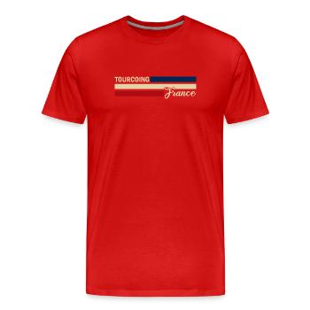 France - Tourcoing - Frankreich - Flagge - Männer Premium Bio T-Shirt - Rot - Vorne - Damien (186cm)