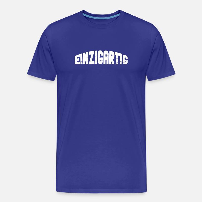 einzigartig - Männer Premium Bio T-Shirt - Königsblau