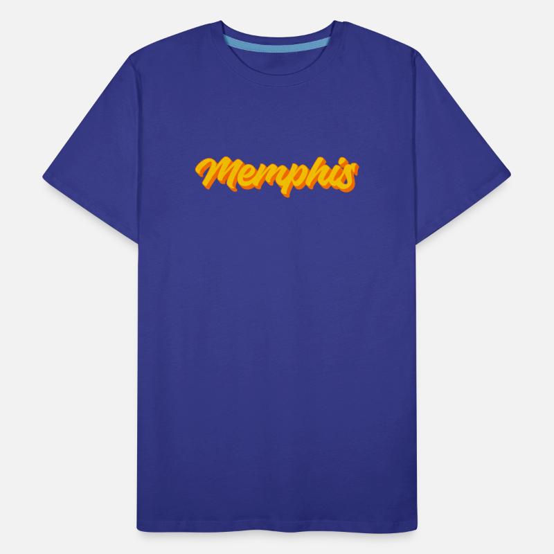 Memphis Retro Script Sunset Männer Premium Bio T-Shirt