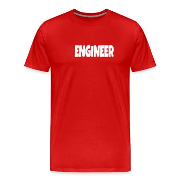 #engineer Rouge & Blanc - T-shirt bio Premium Homme - rouge - Devant - Damien (186cm)