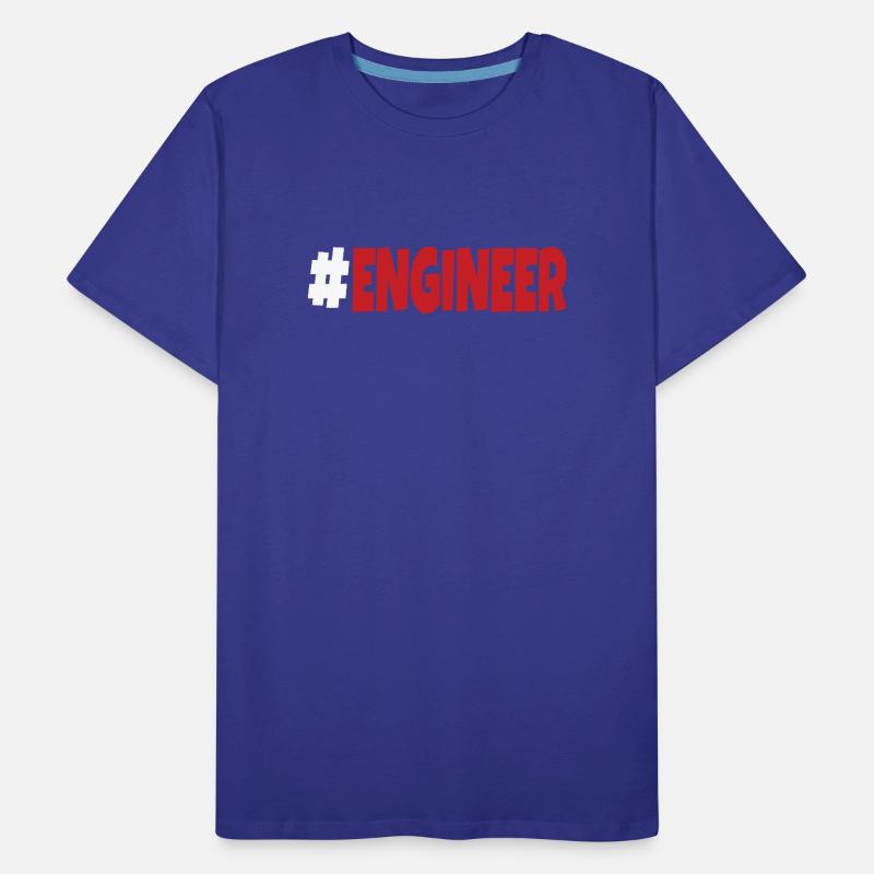 #engineer white and red Men's Premium Organic T-Shirt