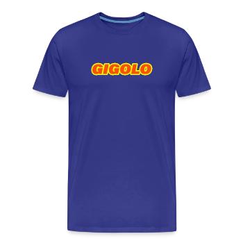 GIGOLO - Männer Premium Bio T-Shirt - Königsblau - Vorne - Damien (186cm)