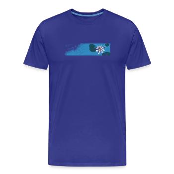 Blaue Seerose auf dem Wasser - Männer Premium Bio T-Shirt - Königsblau - Vorne - Damien (186cm)