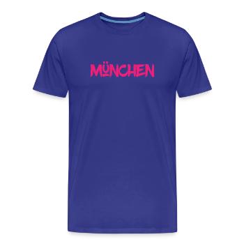 München - Bayern - Isar - Frauenkirche - Prater - Männer Premium Bio T-Shirt - Königsblau - Vorne - Damien (186cm)