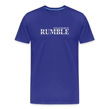 Préparez-vous à gronder, design minimal - T-shirt bio Premium Homme - bleu roi - Devant - Damien (186cm)