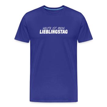 LIEBLINGSTAG - Männer Premium Bio T-Shirt - Königsblau - Vorne - Damien (186cm)