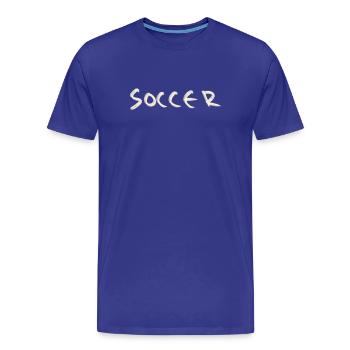 Soccer - Männer Premium Bio T-Shirt - Königsblau - Vorne - Damien (186cm)
