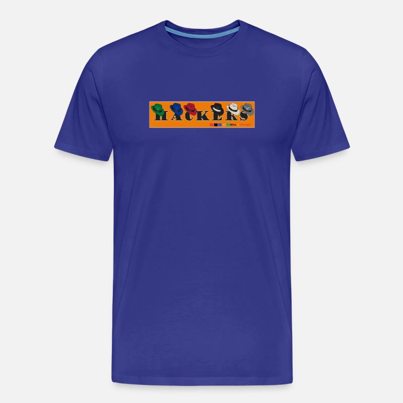 Hackers Logo Retro Design - Männer Premium Bio T-Shirt - Königsblau