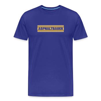 Asphalt Builder - Men's Premium Organic T-Shirt - royal blue - Front - Damien (186cm)