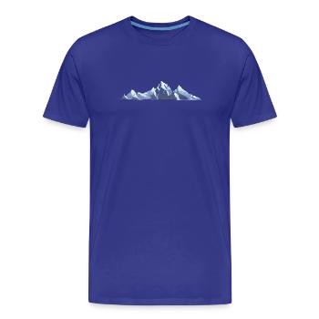 Montagnes | Montagne - T-shirt bio Premium Homme - bleu roi - Devant - Damien (186cm)
