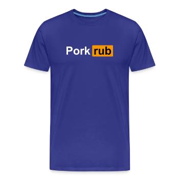 Pork Rub - Funny BBQ Grill & Smoker Barbecue Chef - Men's Premium Organic T-Shirt - royal blue - Front - Damien (186cm)