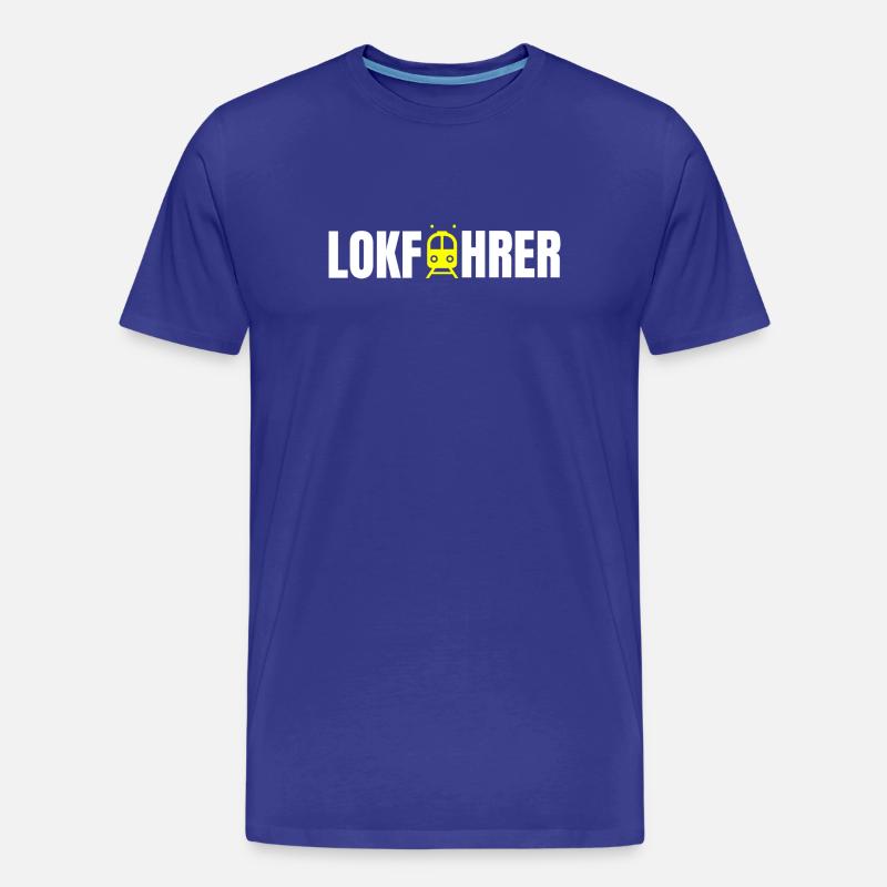 Lokführer Design - Männer Premium Bio T-Shirt - Königsblau