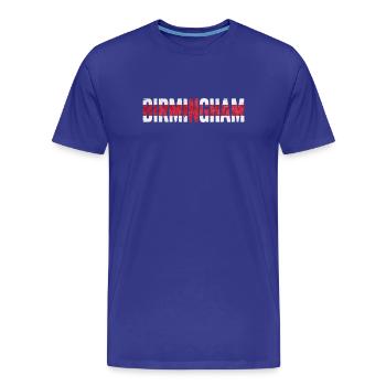 Birmingham England - Männer Premium Bio T-Shirt - Königsblau - Vorne - Damien (186cm)
