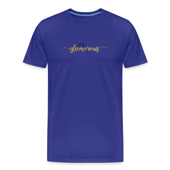 juste être glamour - T-shirt bio Premium Homme - bleu roi - Devant - Damien (186cm)