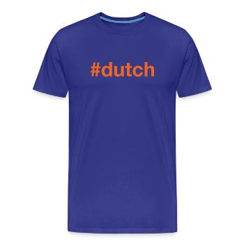 DUTCH Hashtag - Men's Premium Organic T-Shirt - royal blue - Front - Damien (186cm)