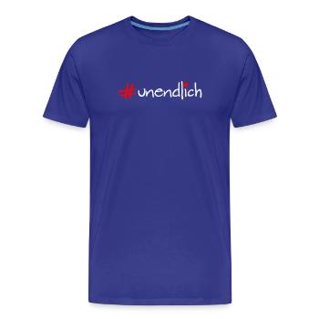 infinite - Men's Premium Organic T-Shirt - royal blue - Front - Damien (186cm)