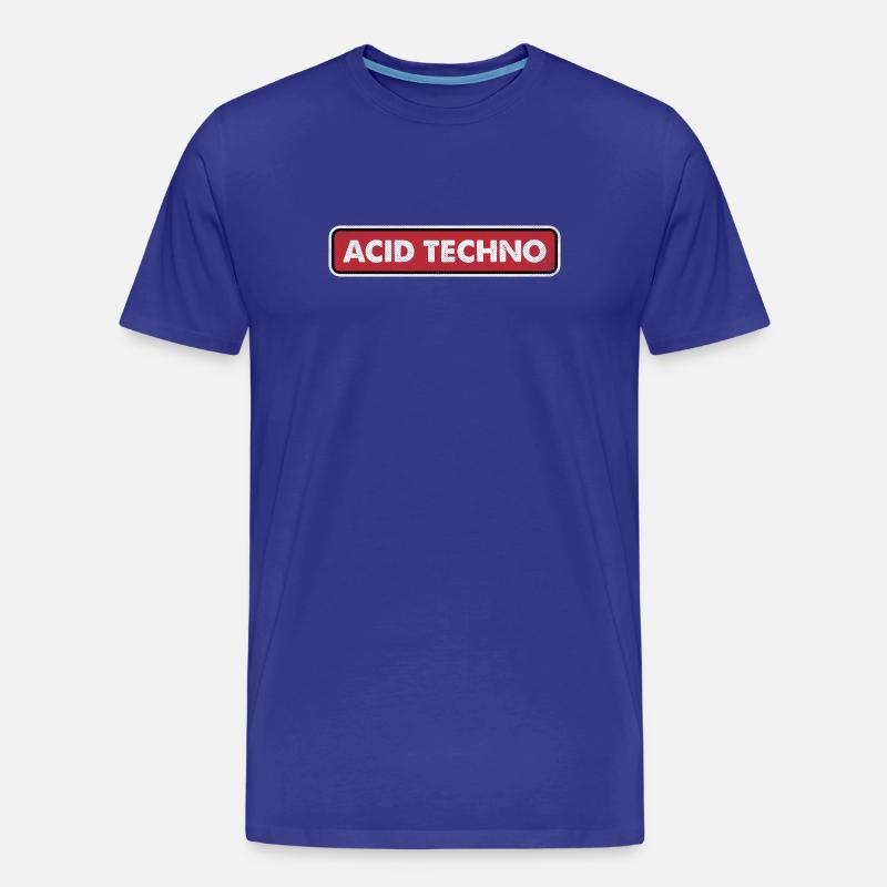Acid Techno Neon Gitter - Männer Premium Bio T-Shirt - Königsblau