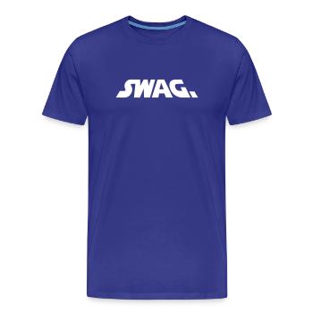 Lettrage de Swag Galactique - T-shirt bio Premium Homme - bleu roi - Devant - Damien (186cm)