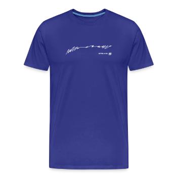 Stelvio Pass – Alpine icon for petrolheads - Men's Premium Organic T-Shirt - royal blue - Front - Damien (186cm)