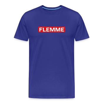 Lazy - Men's Premium Organic T-Shirt - royal blue - Front - Damien (186cm)