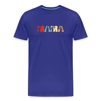 Police Mama Law Enforcement Mother Retro - Men's Premium Organic T-Shirt - royal blue - Front - Damien (186cm)