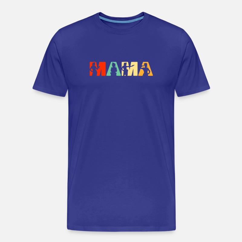 Polizei Mama Polizei Mutter Retro - Männer Premium Bio T-Shirt - Königsblau