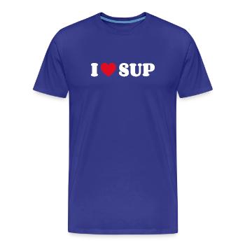 J’adore le paddle debout SUP, le paddle debout - T-shirt bio Premium Homme - bleu roi - Devant - Damien (186cm)