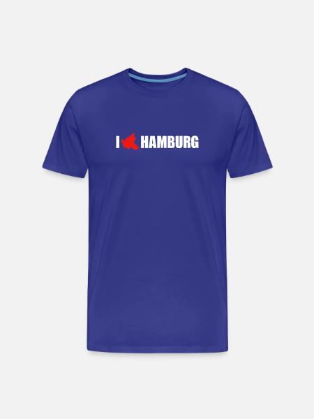 I love Hamburg - Männer Premium Bio T-Shirt - Königsblau